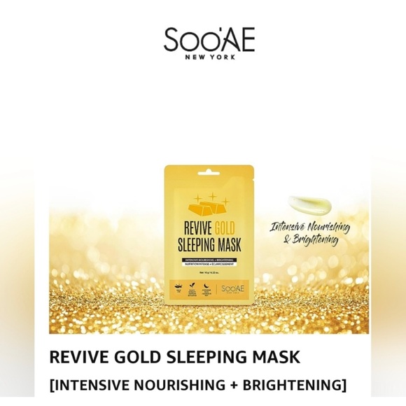 SooAE Face Masks Revive GOLD Intensive Nourishing Sleeping Mask - 12 pack NEW - Picture 5 of 6
